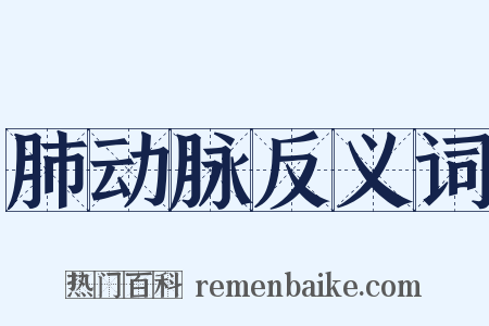 肺动脉反义词是什么意思的图片